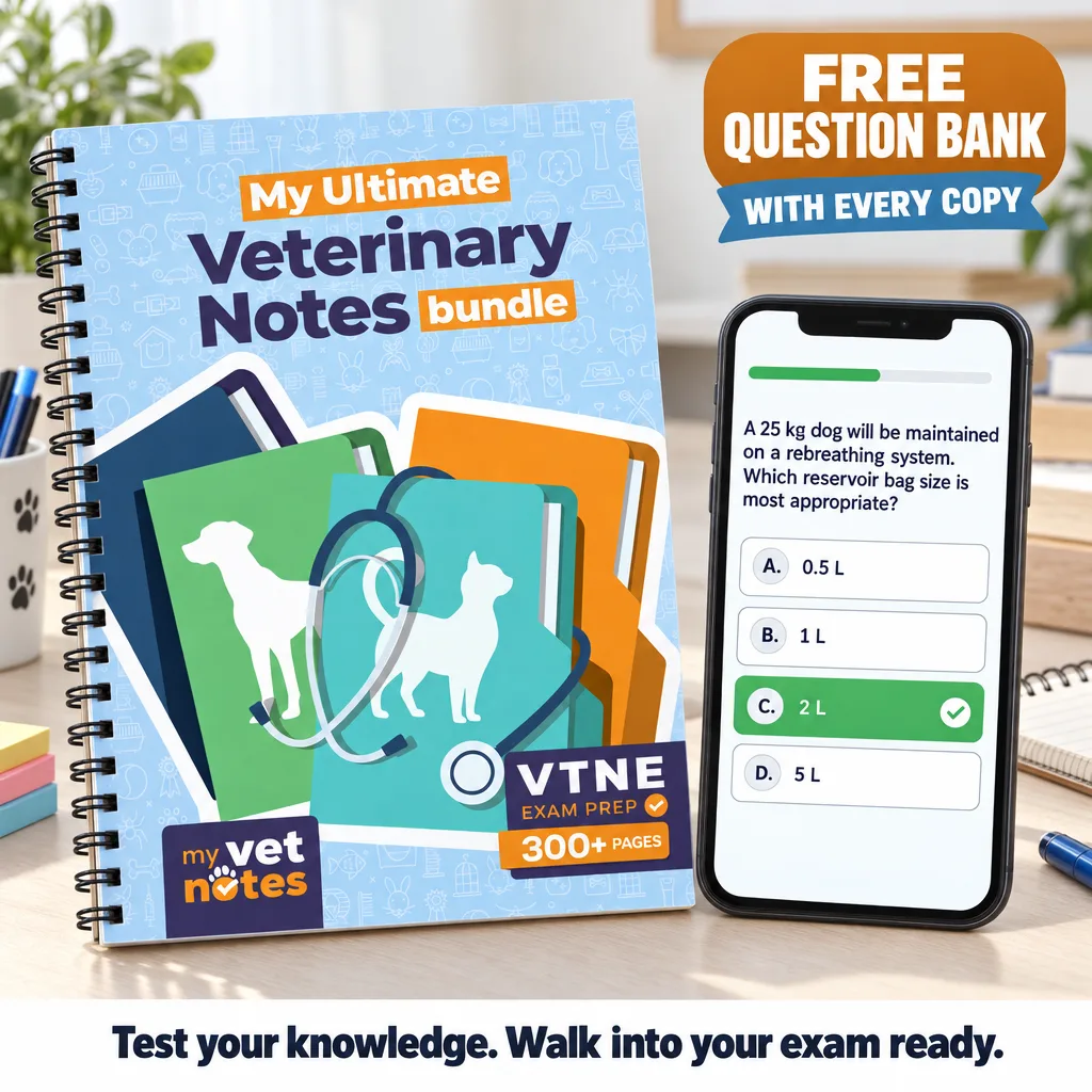 Free interactive question bank with every copy of My Ultimate Veterinary Notes Bundle